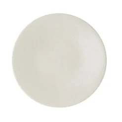 Assiette de présentation Vesuvio coloris blanc en grès - Ø 31 cm