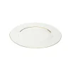 Assiette plate en porcelaine blanche Victoria - Ø 27 cm