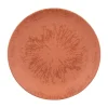 Assiette plate Onyx coloris orange en grès - Ø 27 cm