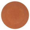 Assiette plate Vesuvio coloris orange en grès - Ø 27 cm