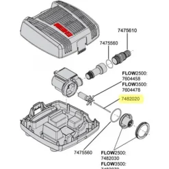Axe avec embout pour pompe bassin Flow et Play - EHEIM - Modèle 2500/3500
