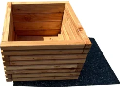 Bac carré en mélèze huilé Robin Hood Capucine - 45 x45 x 35 cm