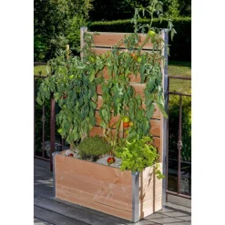 Bac de jardinage en bois Mon Petit Potager Bac Pano Design - 75 x 35 x 136 cm