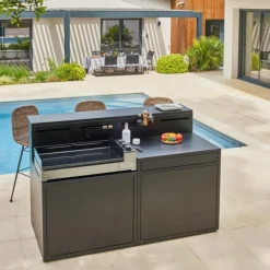 Bac de rangement noir Forge Adour - 30 x 8,6 x 6 cm