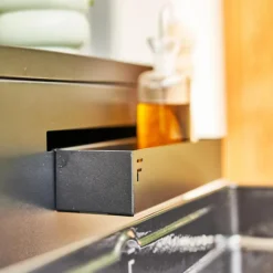 Bac de rangement noir Forge Adour - 30 x 8,6 x 6 cm