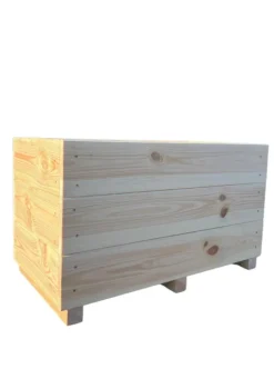 Bac en bois naturel non huilé - 70 x 34 x 40,5 cm