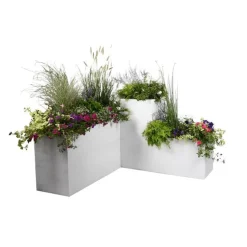 Bac Graphit blanc cérusé L.100 x l.40 x H.40 cm