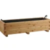 Bac Madrier Carré mélèze huilé 120x40x30 cm