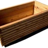 Bac rectangulaire en mélèze huilé Robin Hood Capucine - 90 x45 x 35 cm