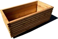 Bac rectangulaire en mélèze huilé Robin Hood Capucine - 90 x45 x 35 cm