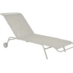 Bain de soleil Coolside gris argile 201 x 78 x 30 cm