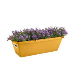 Balconnière en polypropylène jaune miel Elho Barcelona - 69,8 x 19 x 16 cm