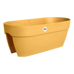 Balconnière en polypropylène jaune miel Elho Vibia Campana Flower Bridge - 59 x 26 x 22 cm