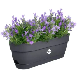 Balconnière plastique gris anthracite Elho Vibia Campana easy hanger large - 24,1 cm