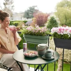 Balconnière plastique gris anthracite Elho Vibia Campana easy hanger large - 24,1 cm