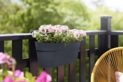 Balconnière plastique gris anthracite Elho Vibia Campana easy hanger large - 24,1 cm