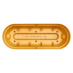 Balconnière tout-en-un en polypropylène jaune miel Elho Barcelona - 49,5 x 27,5 x 18,5 cm