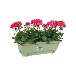 Balconnière tout-en-un en polypropylène vert pistache Elho Barcelona - 49,5 x 27,5 x 18,5 cm