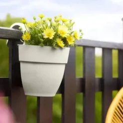 Balconnière Vibia Campana easy hanger small blanc Elho - 20,5 x 24,1 cm