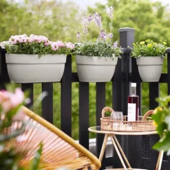 Balconnière Vibia Campana easy hanger small blanc Elho - 20,5 x 24,1 cm