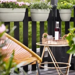 Balconnière Vibia Campana easy hanger medium blanc Elho - 36 x 24,1 cm