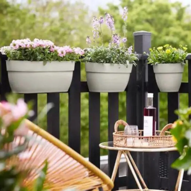 Balconnière Vibia Campana easy hanger large blanc Elho - 46 x 24,1 cm