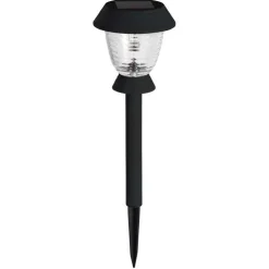 Balise solaire Triton en métal noir et verre à LED 10 lumens