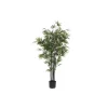 Bambou vert à tronc noir plante artificielle en pot H 150 x Ø 95 cm
