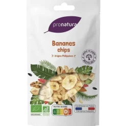 Bananes chips bio ProNatura - 125 g