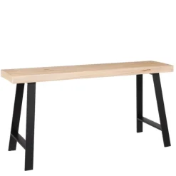 Banc coloris maaron en sapin Plano - 92 x 31 x 46 cm