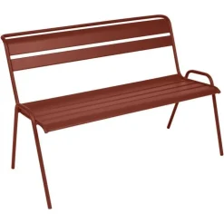 Banc de jardin 2 à 3 places coloris ocre rouge Monceau Fermob - 116 cm