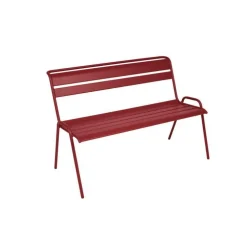 Banc de jardin 2 à 3 places coloris piment Monceau Fermob - 116 cm