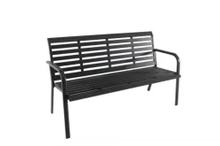 Banc de jardin 3 places en aluminium, anthracite - CREADOR MARTA