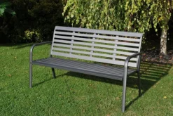 Banc de jardin 3 places en aluminium, anthracite - CREADOR MARTA