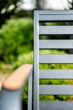 Banc de jardin 3 places en aluminium, anthracite - CREADOR MARTA