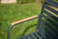 Banc de jardin 3 places en aluminium, anthracite - CREADOR MARTA