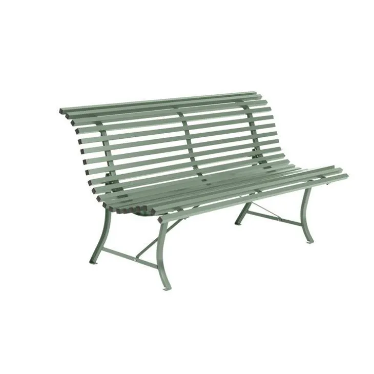 Banc en acier coloris cactus Louisiane Fermob - 150 x 71 x 81 cm