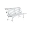 Banc Louisiane Fermob en acier coloris blanc coton 150 cm