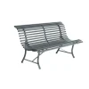 Banc Louisiane Fermob en acier coloris gris orage 150 cm