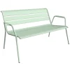 Banquette lounge Monceau coloris vert en acier Fermob - 132 x 82 cm