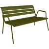 Banquette lounge Monceau coloris vert en acier Fermob - 132 x 82 cm
