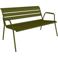 Banquette lounge Monceau coloris vert en acier Fermob - 132 x 82 cm