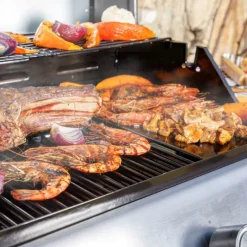 Barbecue au gaz Miami 300 avec 3 feux 9KW coloris noir - 120,8 x 59,5 x 113 cm