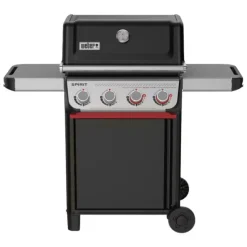 Barbecue au gaz Spirit E-425 mix plancha coloris noir en acier émaillé Weber - 118 x 65 x 13 cm