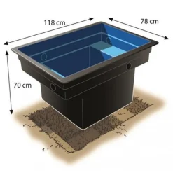 Bassin modulable noir Quadra C1 - 0,92 m²