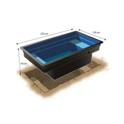 Bassin modulable noir Quadra C2 - 2,66 m²