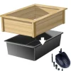 Bassin préformé Quadra Wood 1, cadre bois + pompe, UBBINK - 225L
