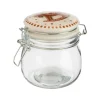 Bocal de stockage en verre à couvercle blanc Ginger - 13,5 x 11 x 11,5 cm