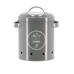 Boite de conservation oignons en acier Esschert Design - 17,3 x 14,6 x 19,6 cm