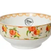 Bol à motifs de pêches en porcelaine colorée - Ø 15 x H 7 cm